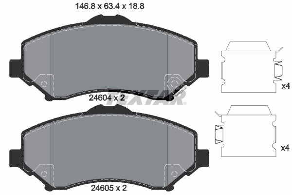 Placute frana TEXTAR 2460401