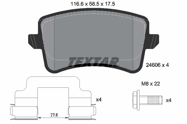 Placute frana TEXTAR 2460601
