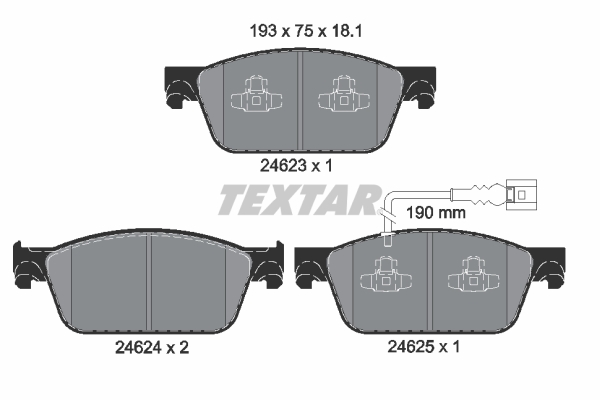 Placute frana TEXTAR 2462301