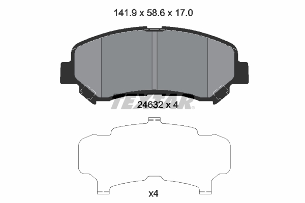 Placute frana TEXTAR 2463201