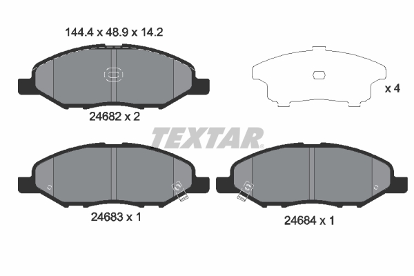 Placute frana TEXTAR 2468201