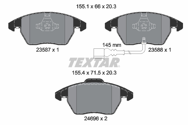 Placute frana TEXTAR 2469602