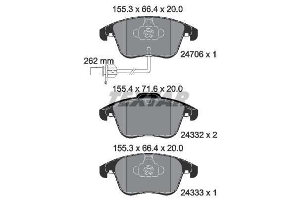 Placute frana TEXTAR 2470601