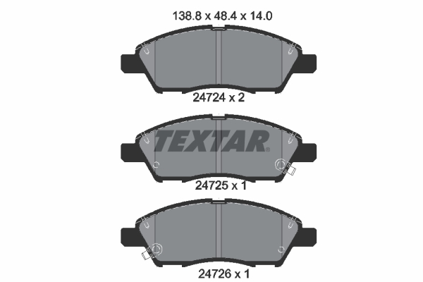 Placute frana TEXTAR 2472401