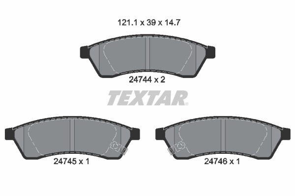 Placute frana TEXTAR 2474401