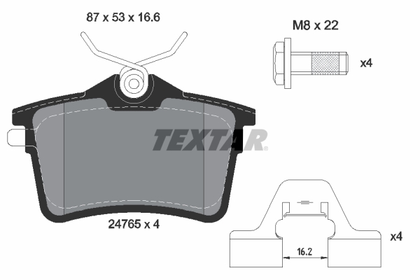 Placute frana TEXTAR 2476501