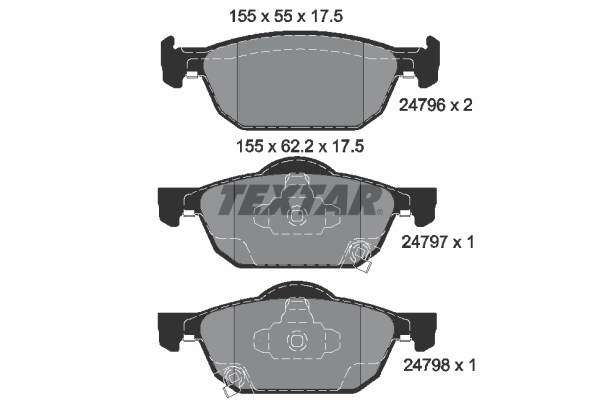 Placute frana TEXTAR 2479601
