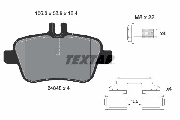 Placute frana TEXTAR 2484801