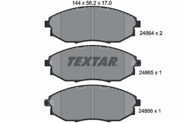 Placute frana TEXTAR 2486401