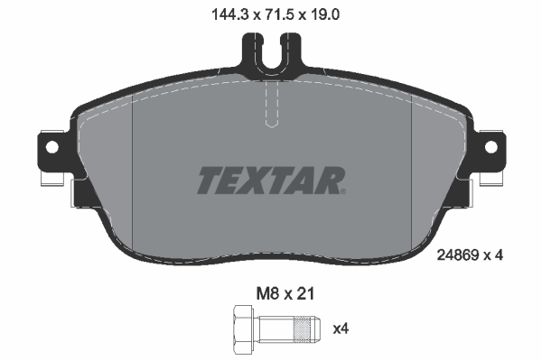 Placute frana TEXTAR 2486901