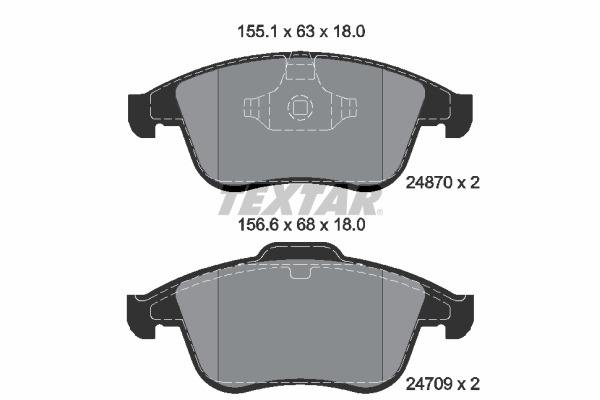 Placute frana TEXTAR 2487001