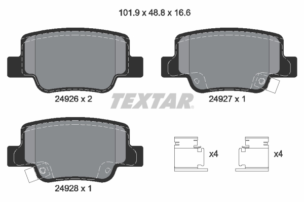 Placute frana TEXTAR 2492601