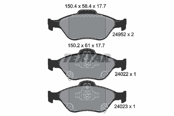 Placute frana TEXTAR 2495201