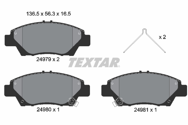 Placute frana TEXTAR 2497901