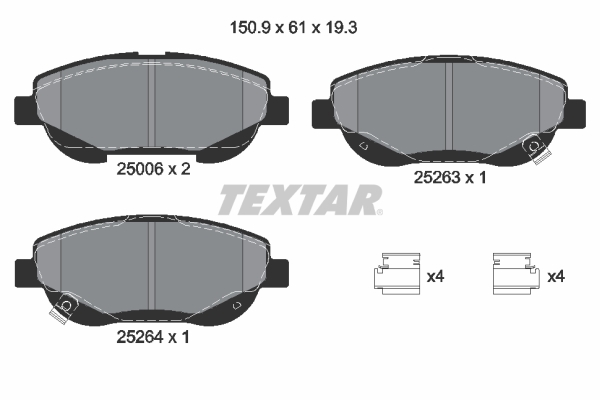 Placute frana TEXTAR 2500601
