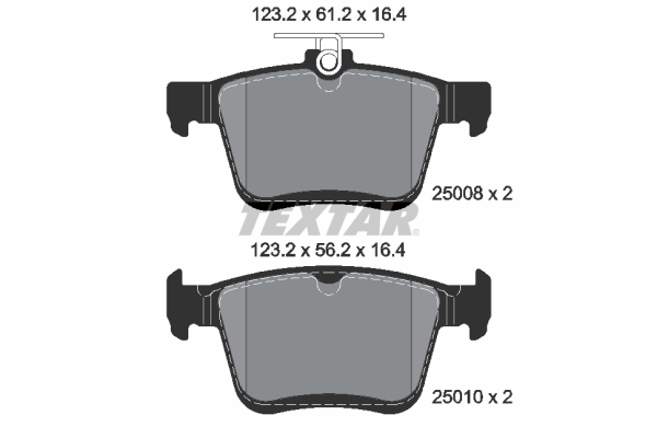 Placute frana TEXTAR 2500801