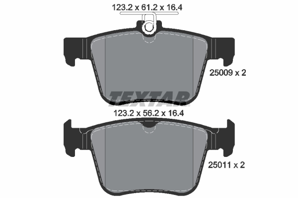 Placute frana TEXTAR 2500901