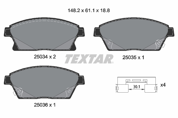 Placute frana TEXTAR 2503401