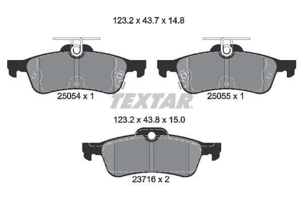 Placute frana TEXTAR 2505401