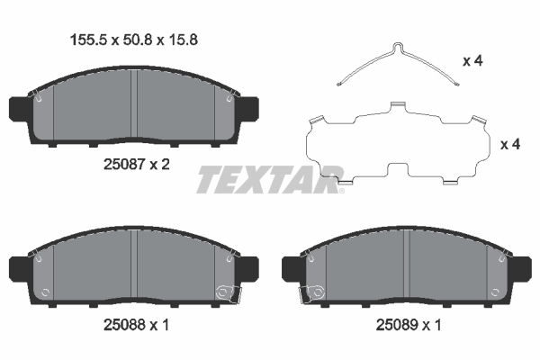 Placute frana TEXTAR 2508703