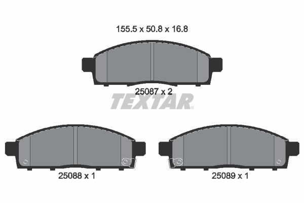 Placute frana TEXTAR 2508701