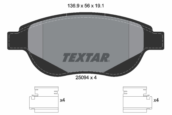 Placute frana TEXTAR 2509401