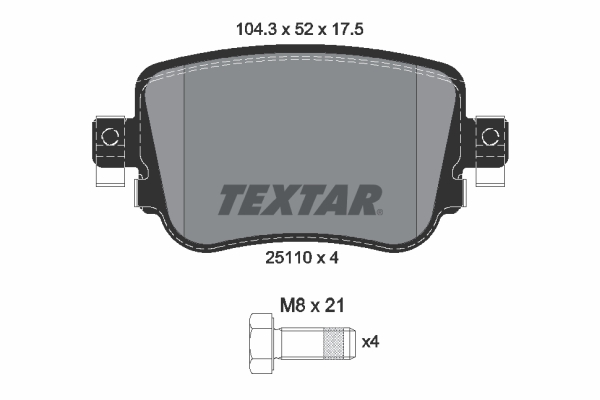 Placute frana TEXTAR 2511001