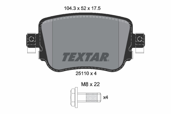 Placute frana TEXTAR 2511003