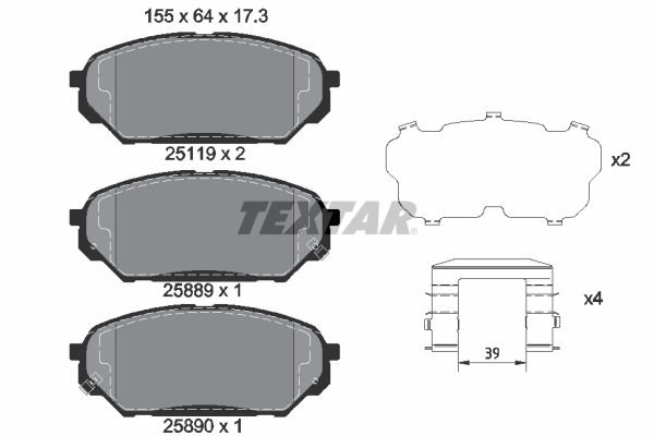 Placute frana TEXTAR 2511901