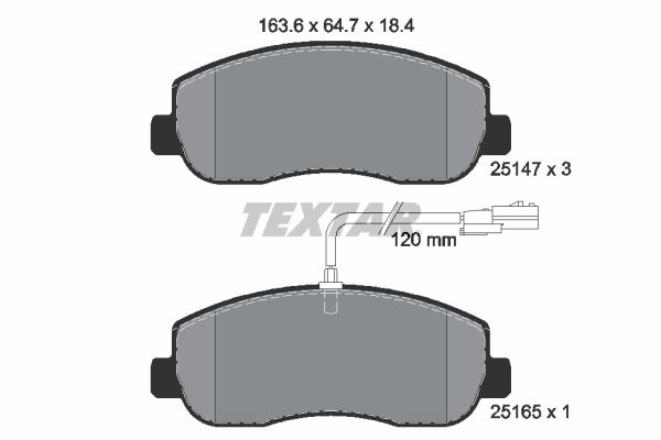 Placute frana TEXTAR 2514701