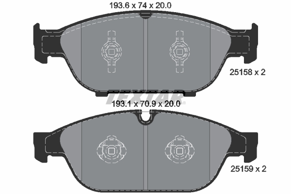 Placute frana TEXTAR 2515802