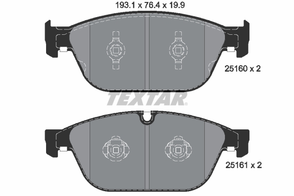 Placute frana TEXTAR 2516002