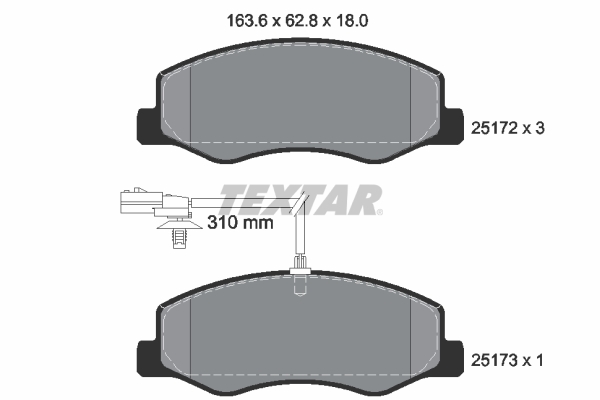 Placute frana TEXTAR 2517201