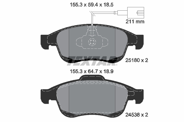 Placute frana TEXTAR 2518001