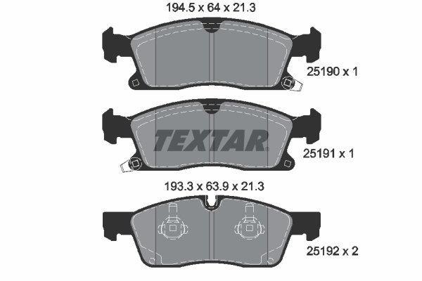Placute frana TEXTAR 2519001