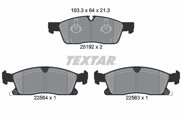 Placute frana TEXTAR 2519207