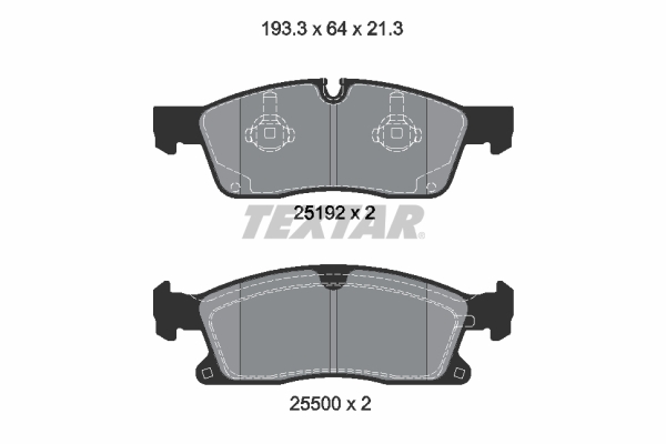 Placute frana TEXTAR 2519202