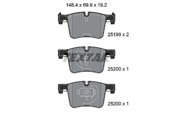 Placute frana TEXTAR 2519901