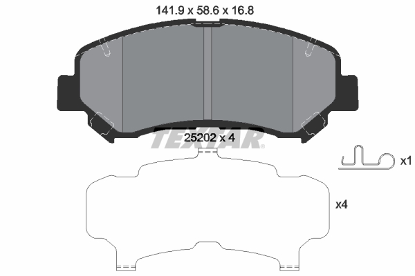 Placute frana TEXTAR 2520201