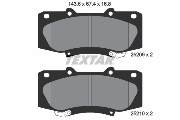 Placute frana TEXTAR 2520901