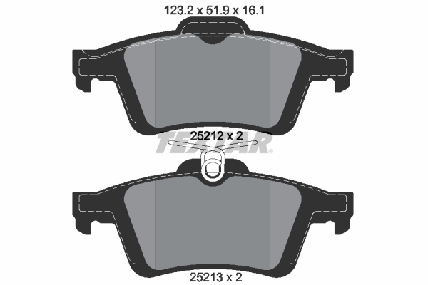 Placute frana TEXTAR 2521201