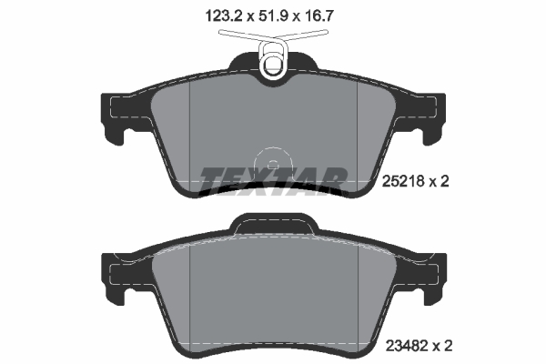 Placute frana TEXTAR 2521801