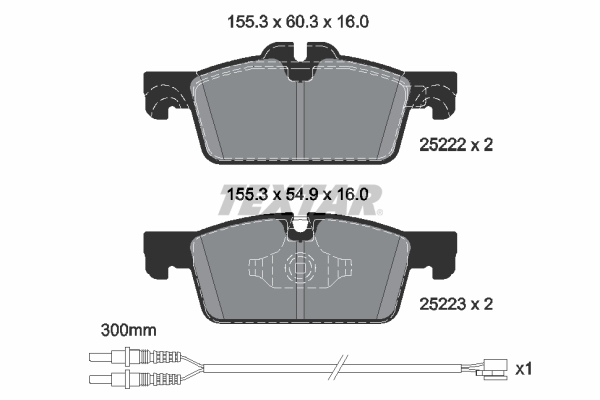 Placute frana TEXTAR 2522204