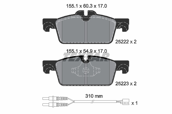 Placute frana TEXTAR 2522201