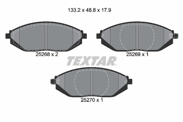 Placute frana TEXTAR 2526801