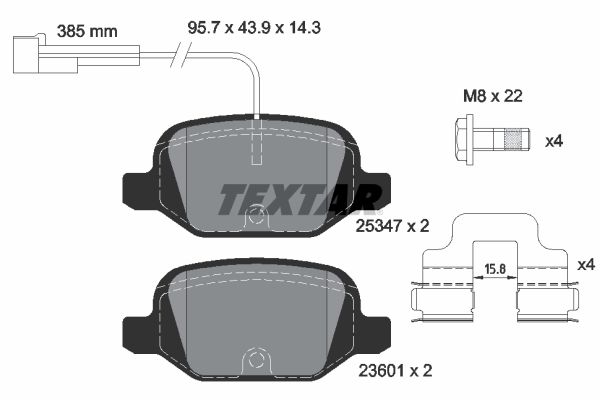 Placute frana TEXTAR 2534701