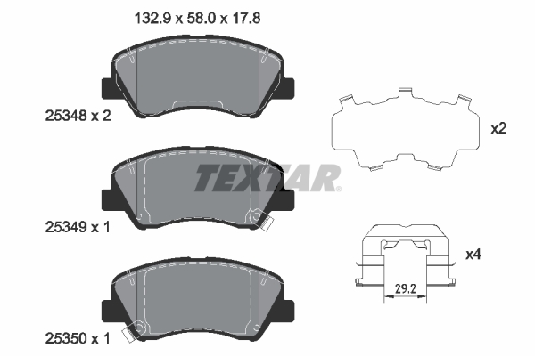 Placute frana TEXTAR 2534801