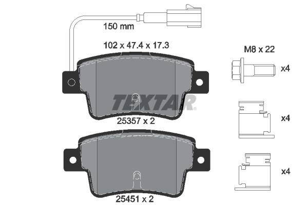 Placute frana TEXTAR 2535701
