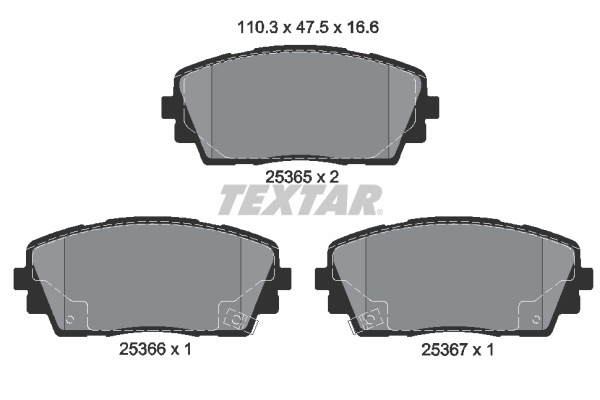 Placute frana TEXTAR 2536501