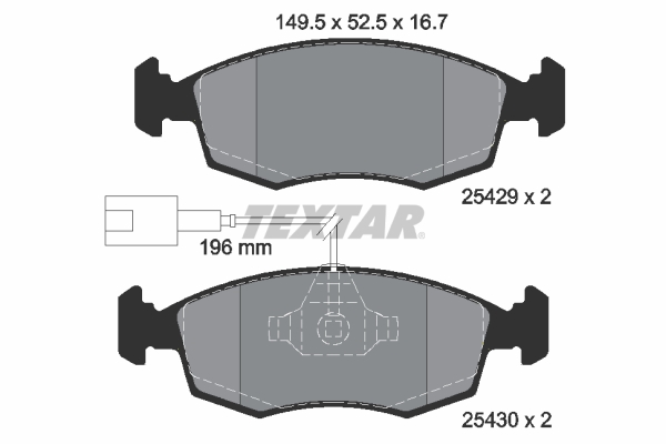 Placute frana TEXTAR 2542901